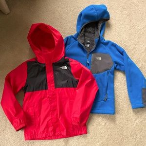 Bundle of 3 North Face boys size M jackets